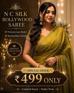 NC Silk Bollywood Saree: मध्य प्रदेश की महिलाओं के लिए सिर्फ ₹499 में Premium Festive Look