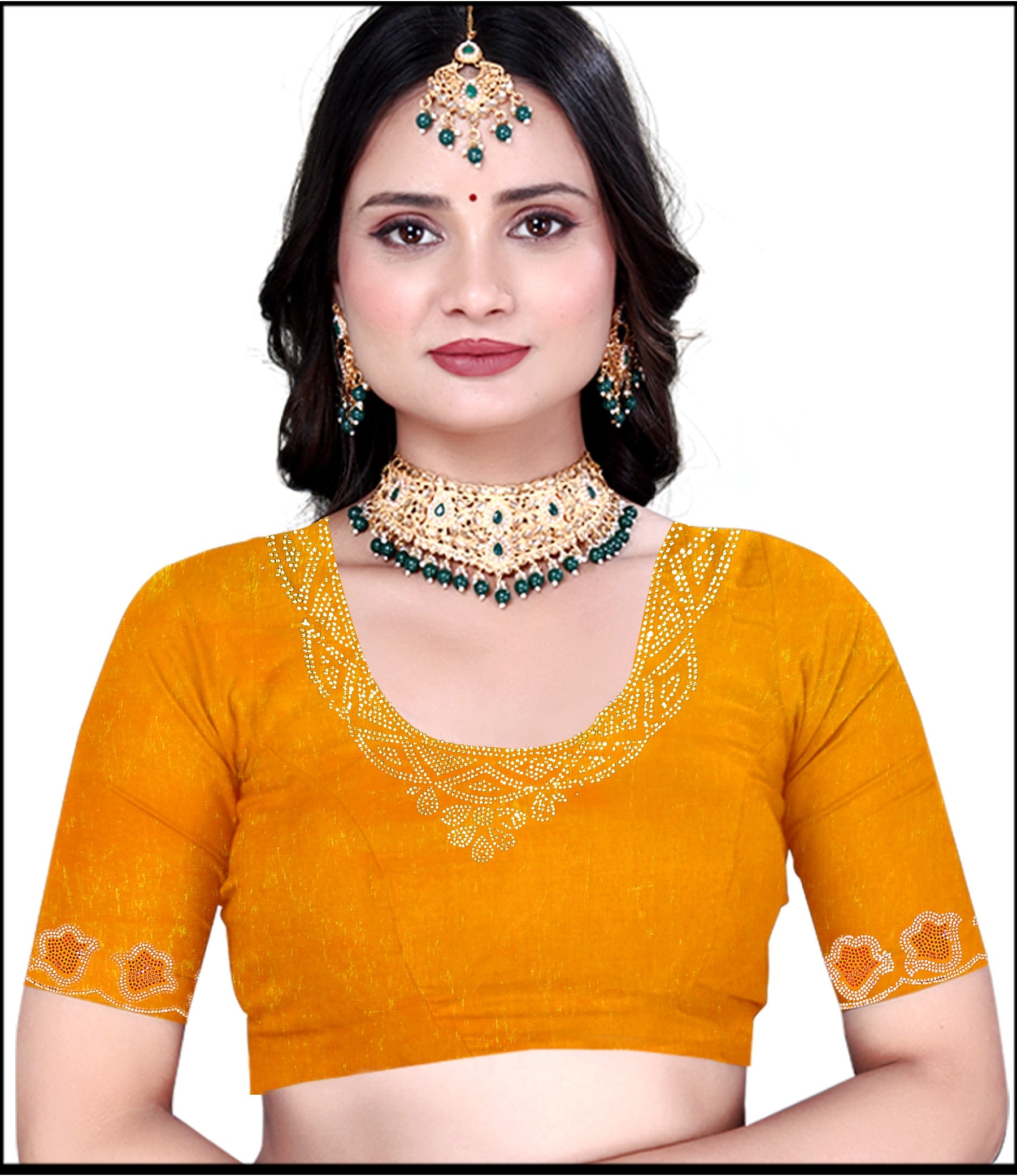 Golden Yellow Fenddy Satin Silk Saree with Jarkan Work – Designer Party Wear Saree